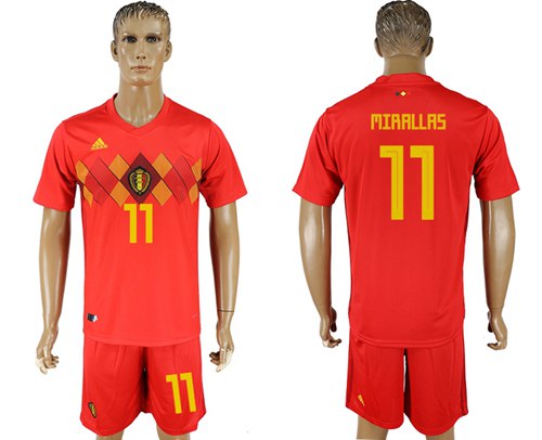 Belgium #11 Mirallas Red Soccer Country Jersey - Click Image to Close